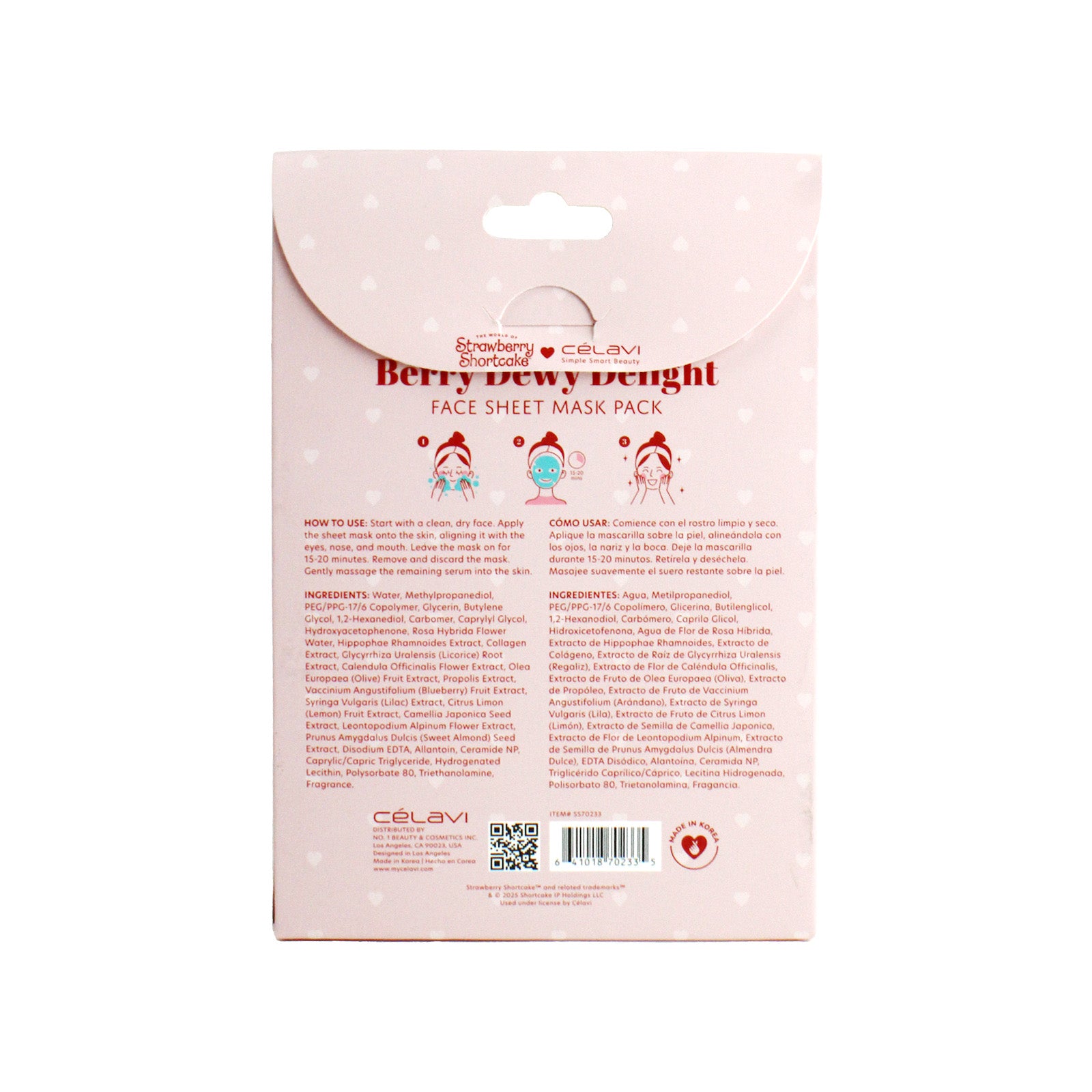 Celavi SSC Everyday Sheet Mask 5 Pack - Rose Water