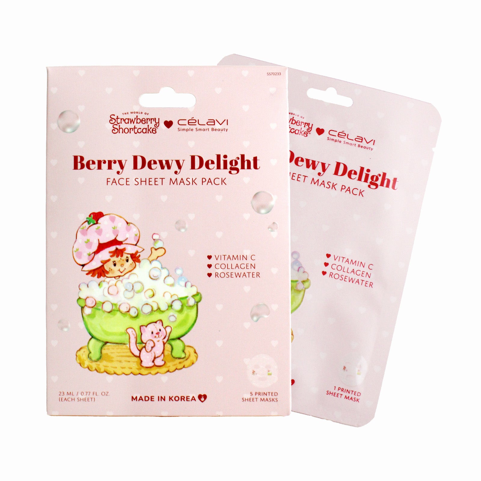 #SS70233 - Celavi SSC Everyday Sheet Mask 5 Pack - Rose Water