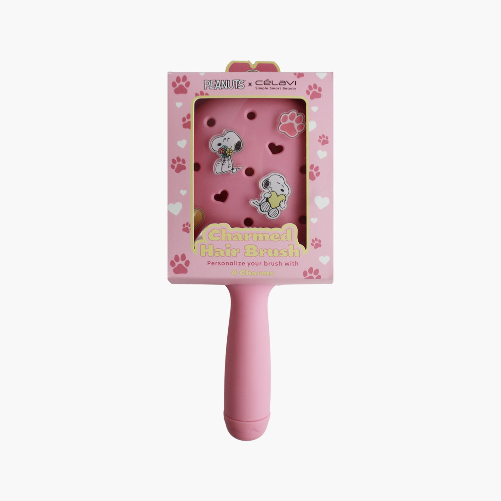 #P46565 - Celavi Peanuts Everyday Charm Hair Brush Pink