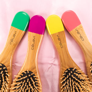 Two-Tone Bamboo Oval Brush freeshipping - Celavi Beauty & Cosmetics