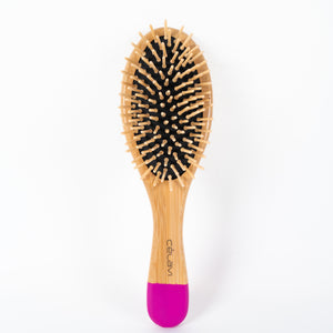 Two-Tone Bamboo Oval Brush freeshipping - Celavi Beauty & Cosmetics