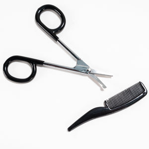 
                
                    Load image into Gallery viewer, Mustache Scissors &amp;amp; Comb Grooming Set
                
            