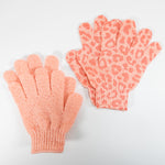 Leopard Exfoliating Shower Gloves