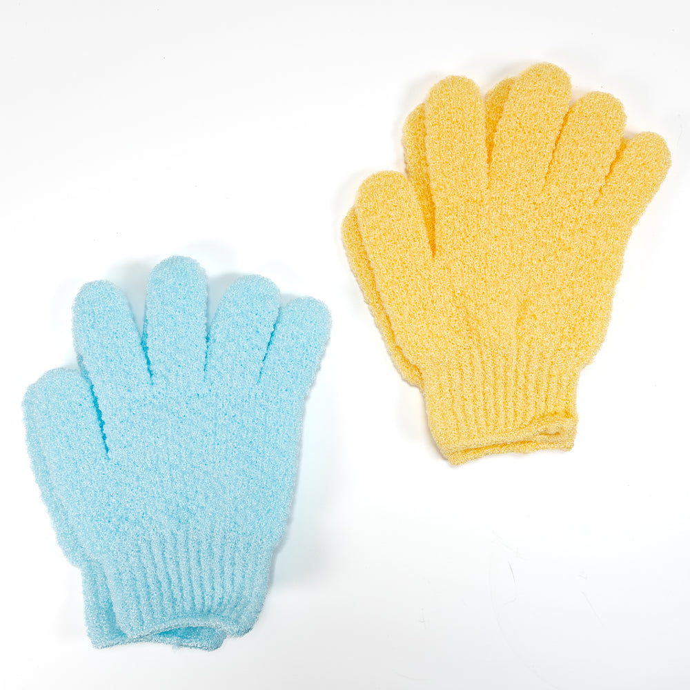 exfoliating shower gloves