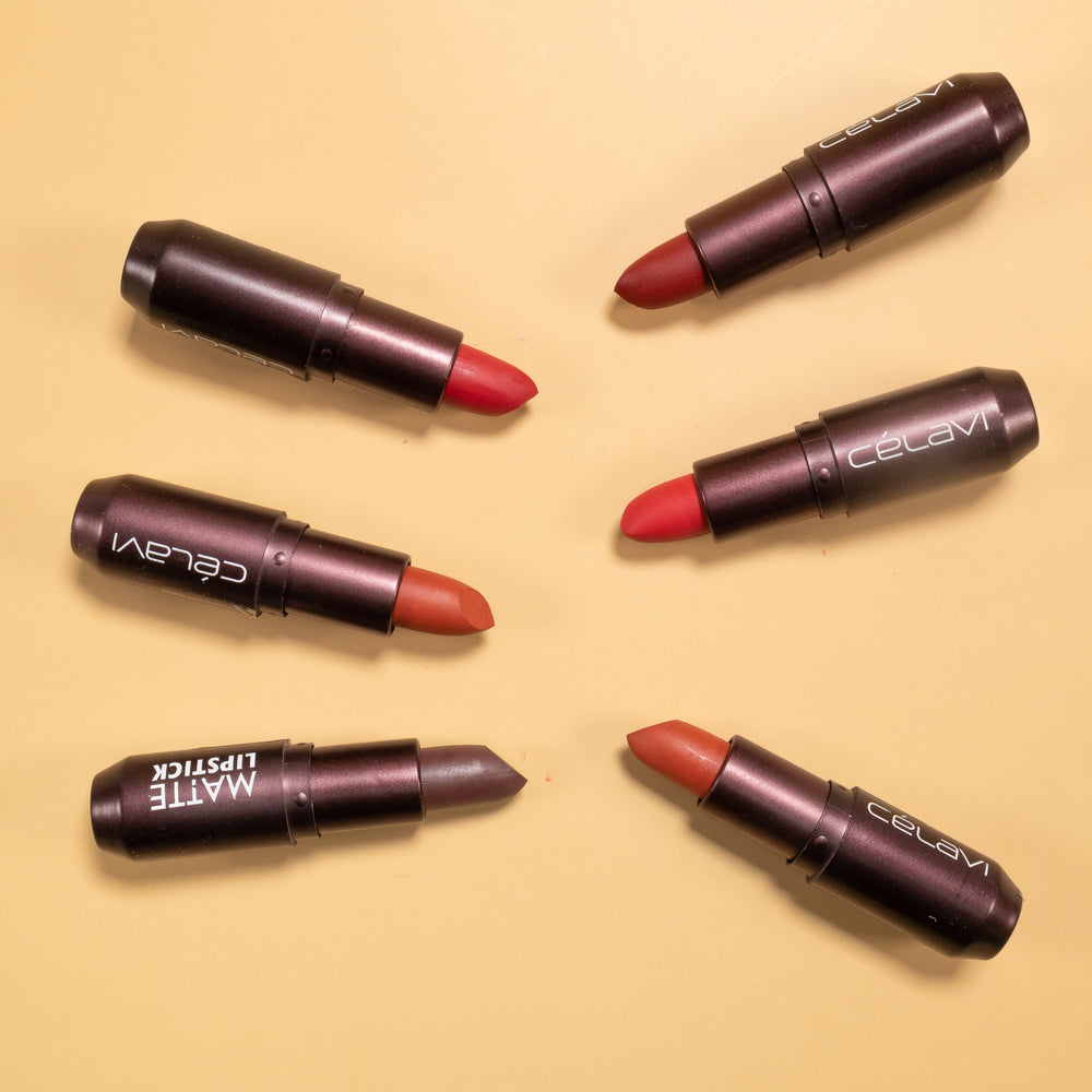 Dark Smooth Matte Lipstick (Set of 6) freeshipping - Celavi Beauty & Cosmetics